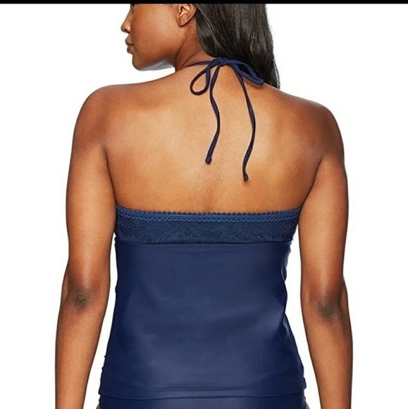 *NWT* Coastal Blue Lace Halter Tankini - Picture 2 of 7